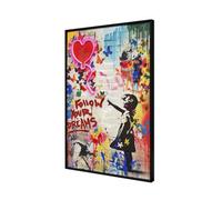 Ener-J Britwall Led Wall Art Girl Follow Your Dreams Illuminated Canvas 61.6X91.6Cm Multicolour 220V