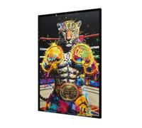 Ener-J Britwall Led Wall Art Tiger Boxing Illuminated Canvas 83X123Cm Multicolour 220V