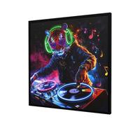 Ener-J Britwall Led Wall Art Tiger Dj Illuminated Canvas 83X83Cm Multicolour 220V