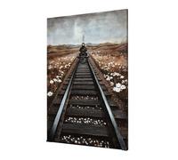 Ener-J Britwall Led Wall Art Train On Tracks Illuminated Canvas 80X120Cm Multicolour 220V