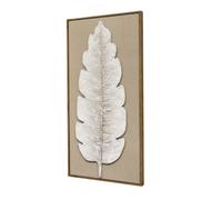 Ener-J Britwall Led Wall Art White Leaf Illuminated Canvas 50X100Cm Multicolour 220V