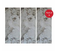 Ener-J Britwall Shower Panel Waterproof Rustic Beige Marble Gloss Bathroom Wall Cladding 2400X1000mm Pack Of 3