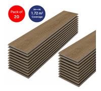 ENER-J BRITWALL SPC Herringbone Vinyl Flooring - Natural Oak 6mm | Size: 10000mm x 520mm ENER-J Natural 10000mm x 520mm