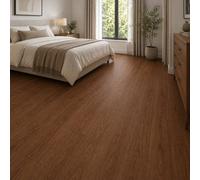 ENER-J Britwall Victorian Oak SPC Luxury Vinyl Flooring Pack of 10 2.2 Sq Meter 1220 x 181 mm 6mm Waterproof Click Lock | Size: 10000mm x 520mm ENER-J Brown 10000mm x 520mm