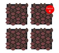 Ener-J Britwall Wave Arc Acoustic Wall Panels Pack Of 4 Wood Effect Sound Absorbing