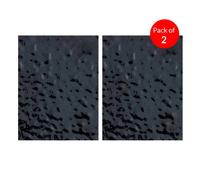 Ener-J Britwall Wave Pattern Metallic Wpc Wall Panels Pack Of 2 Black Water Ripple Decorative Interior Wall Cladding 2440X1220mm