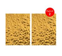 ENER-J BRITWALL Wave Pattern Metallic WPC Wall Panels Pack of 2 Gold Water Ripple Decorative Interior Wall Cladding 2440x1220mm ENER-J Gold