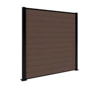 Ener-J Composite Fence Panel Kit Dark Coffee 1.8M X 1.8M Includes Panels Post And Fixings Low Maintenance