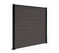Ener-J Composite Fence Panel Kit Light Grey 1.8M X 1.8M Includes Panels Post And Fixings Low Maintenance