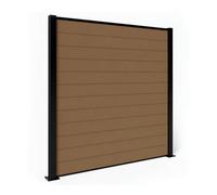 Ener-J Composite Fence Panel Kit Teak B 1.8M X 1.8M Includes Panels Post And Fixings Low Maintenance