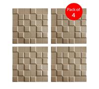 Ener-J Cube Artistic Realm 3D Pu Leather Wall Panels 600X600mm (Pack Of 4)
