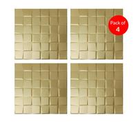 Ener-J Elegant 3D Pu Leather Wall Panels Square Pattern 600X600mm 10mm Thickness Size: 600 X 600 mm (Pack Of 4)