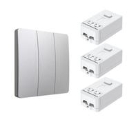 Ener-J Ener - J 3 Gang Wireless Kinetic Switch And 3 Receivers 500W Silver