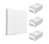 Ener-J Ener J 3 Gang Wireless Kinetic Switch Kit White With 3X 500W Rf Receivers