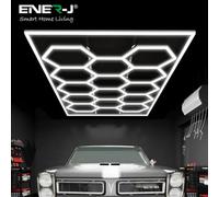 Ener-J Ener - J Led Hexagon Showroom Lighting Kit 14 Hexagons With Frame Cct Switchable 600W