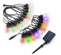 ENER-J Ener J Solar RGB Meteor Shower String Lights 10 Metres Multicolour in Black | Size: 25 cm diameter x 19 cm high ENER-J Black 25 cm diameter x 19 cm high