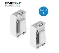 Ener-J Ener - J Wireless Kinetic 1 Gang Grid Switch Pack Of 2 No Battery Rf433Mhz White