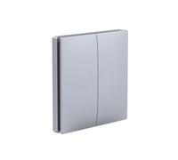 Ener-J Ener - J Wireless Kinetic 2 Gang Self Powered Light Switch Silver Ip56 Waterproof 433Mhz