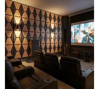 Ener-J Geometric Harmony Acoustic Panel 610X610mm Grey Pack Of 4