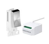 ENER-J Grid Switch Satin Chrome with 5A RF WiFi Non Dimmable Receiver in White ENER-J White