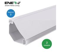 Ener-J Gypsum Led Cove Light 45 Degree Corner Aluminum Profile, 2 Meters, Pack Of 2