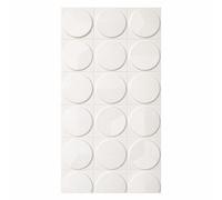Ener-J Hard Pu Wall Panel 3D Circular Jade White 1200X600X25mm Pack 2