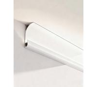 Ener-J Heavy Duty Curved Aluminium Skirting 60mm 3M Pack Of 4 Silver