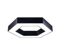 Ener-J Hexaglow Hollow Hexagon Led Light 50W Cct Adjustable Hanging Ceiling Fixture Black 600mm