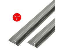 Ener-J I-Bar Aluminium Trims For 8mm Charcoal Boards, Silver Size: 3000 mm (Pack Of 2)
