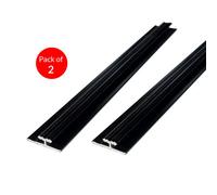 Ener-J Invisible Line Aluminium Trims For 8mm Charcoal Boards, Black Size: 3000 mm (Pack Of 2)