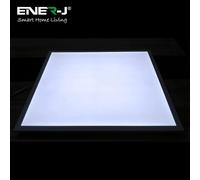 ENER-J LED Backlit Ceiling Panel Light Pack of 2 600 x 600mm 40W 4000K 3800 Lumens Office Lighting in White | Size: 25 cm diameter x 19 cm high ENER-J White 25 cm diameter x 19 cm high