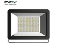 Ener-J Led Floodlight 100W 10000 Lumens 6000K Ip65 Waterproof Slim Outdoor Security Light Black