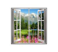 Ener-J Led Landscape Window Panel Set 120X60Cm Cloud Covered Mountains 120W