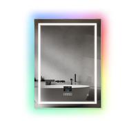 ENER-J LED Mirror CCT & RGB in borders with Bluetooth Speaker, Rectangular shape- Width 50cm;Height 70cm in White | Size: 100 cm x 100 cm ENER-J White 100 cm x 100 cm