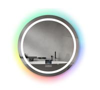ENER-J LED Mirror CCT & RGB in borders with Bluetooth Speaker, Round shape- Diameter 70cms in White | Size: 100 cm x 100 cm ENER-J White 100 cm x 100 cm