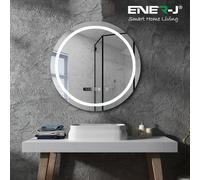 Ener-J Led Mirror With Bluetooth Speaker, Cct Changing & Dimmable, Round, Size: 70Cms