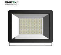 ENER-J LED SMD Non PIR Floodlight IP65 100W 8000Lm, 6000K in White | Size: 25 cm diameter x 19 cm high ENER-J White 25 cm diameter x 19 cm high