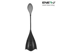 ENER-J LED Table Lamp with Bluetooth Speaker - Black in White | Size: 25 cm diameter x 19 cm high ENER-J White 25 cm diameter x 19 cm high