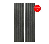 ENER-J Linear Acoustic Wall Panel - PET + MDF, PW-Grey Engineer Wood Size: 2400*600*21mm (Pack of 2)