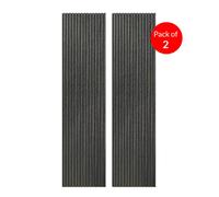 ENER-J Linear Acoustic Wall Panel PW-Grey Engineer Wood 2400x600 (Pack of 2) in Grey ENER-J Grey