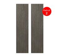 ENER-J Linear Acoustic Wall Panel Warm Brown Wood Grain 2400x600 (Pack of 2) ENER-J Brown