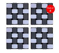 Ener-J Modern 3D Checkerboard Acoustic Panel Black And Grey Pet Mdf Size: 610 X 610 mm (Pack Of 4)