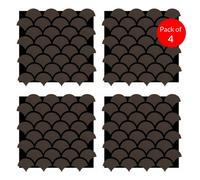 Ener-J Modern Fish Scale Acoustic Wall Panel 640X665mm Grey Pack Of 4