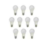 ENER-J Pack of 10 LED Bulb 10W GLS A60 LED Thermoplastic Lamp E27 4000K Stand in White ENER-J White
