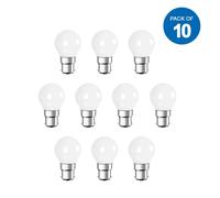 ENER-J Pack of 10 LED Bulb 4W LED Golf Lamp B22 6000K Bayonet Cap Cool White ENER-J White