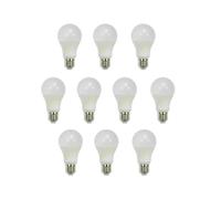 ENER-J Pack of 10 units, A60 E27 LED Light Bulb, Edison Screw (ES) 10W A60, Equivalent to 100W, 806 Lumens Non-Dimmable - 3000K