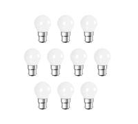 ENER-J Pack of 10 units, B22 LED Light Bulb, Golf Ball G45 Bulbs, 35W Incandescent Equivalent, 3W 320lm Bayonet Lightbulb - 3000K