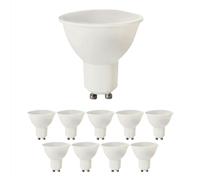 ENER-J Pack of 10 Units, Dimmable GU10 LED Bulbs, 7W (50/60W Halogen Replacement), 120° Wide Beam, 500LM Recessed Lighting Bulbs - 3000K