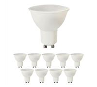 ENER-J Pack of 10 Units, Dimmable GU10 LED Bulbs, 7W (50/60W Halogen Replacement), 120° Wide Beam, 500LM Recessed Lighting Bulbs - 4000K
