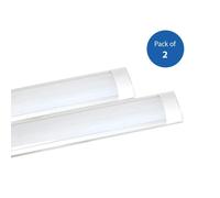 ENER-J Pack of 2 LED Prismatic Batten Fitting Lights, 54W, 180cms, 6500K Daylight for Ceiling of Home & Office, Workshop & Garage Lighting